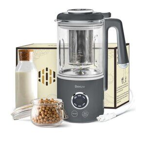 Beeze Automatic Nut Milk Maker Machine For Almond Soy Oat & Cashew With Easy-Tou